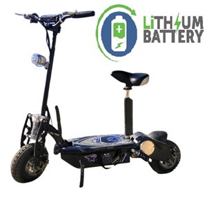 1600w 48v lithium offroad scooter, bleu