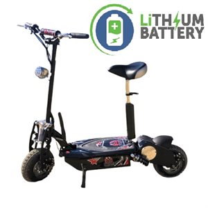1600w 48v lithium offroad scooter, red