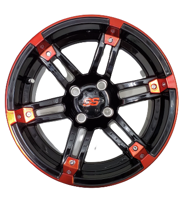 14'' davy wheel. red & black
