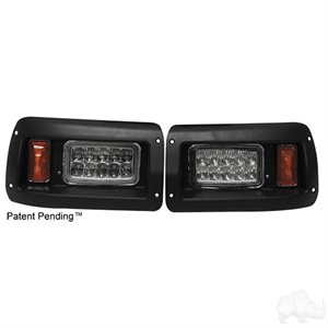 LED Adjustable Headlights with Bezels, Club Car DS 93+