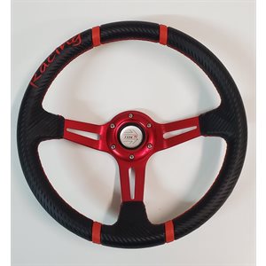 Steering Wheel / racer style / Red 